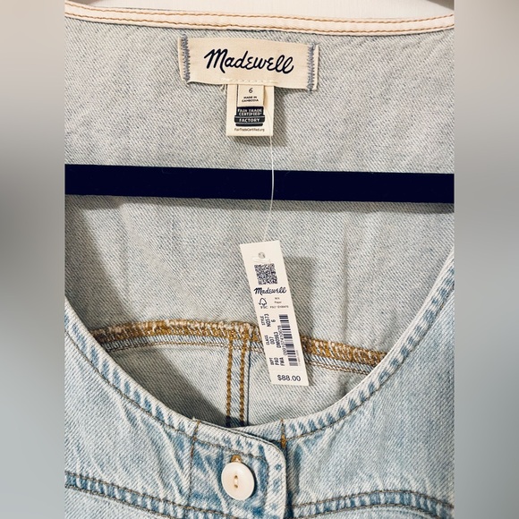 Madewell Denim Button-Front Top - Picture 5 of 7